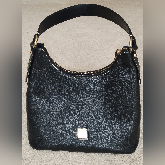 Dooney & Bourke Black Pebble Leather Hobo. Used In Excellent Condition!